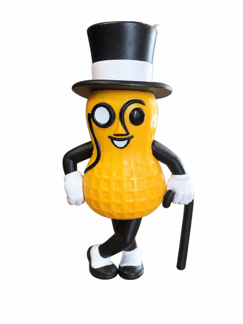 Mr. Peanut Planters Collectible Figure Top Hat Monocle Cane Yellow Black